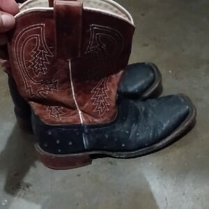 Anderson Bean Two-Tone Brown and Black Western Boots
